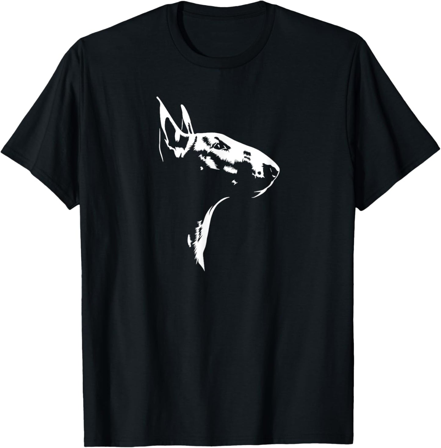 English Bull Terrier Silhouette portrait dog mom dog T-Shirt