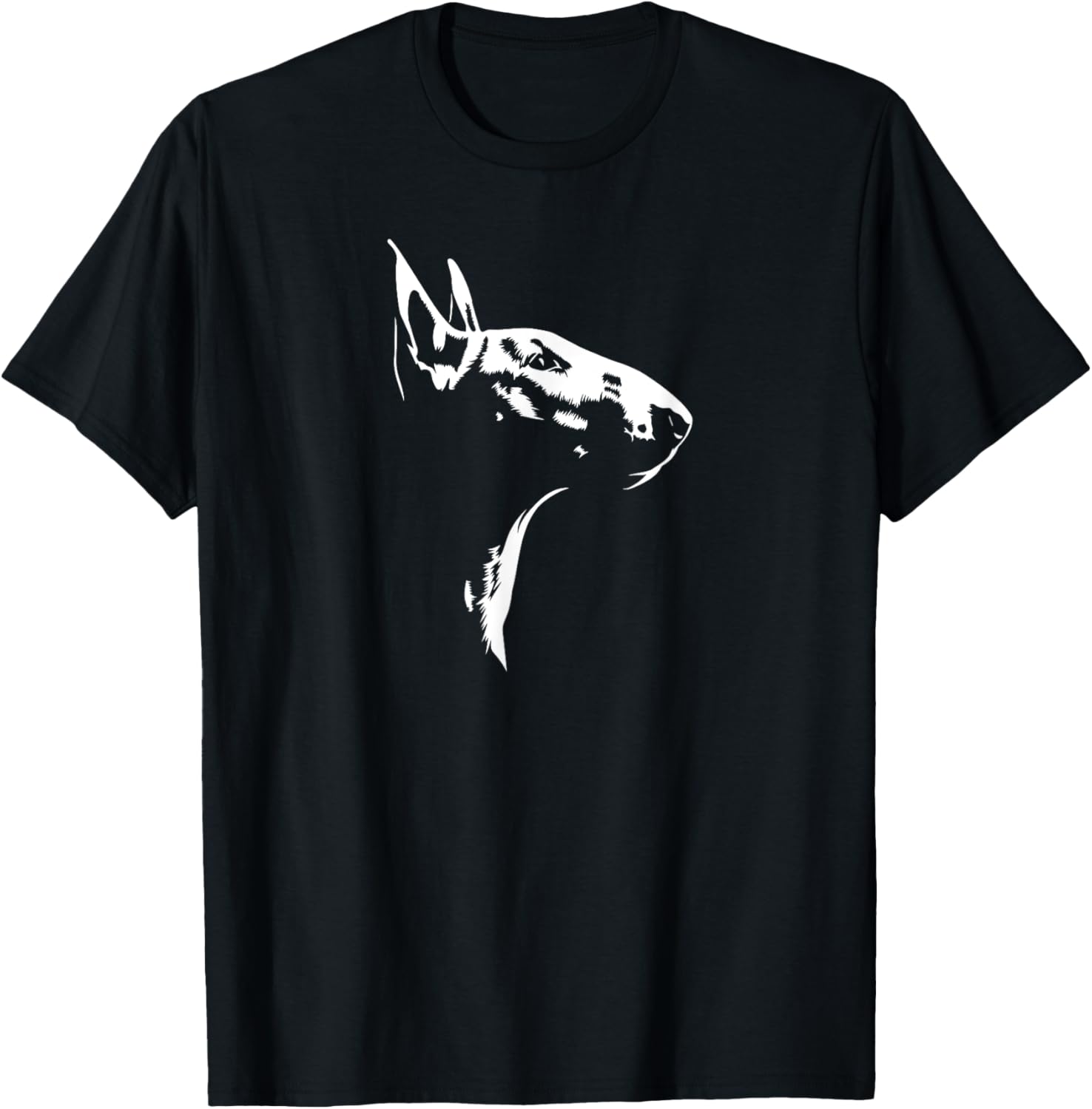 English Bull Terrier Silhouette portrait dog mom dog T-Shirt