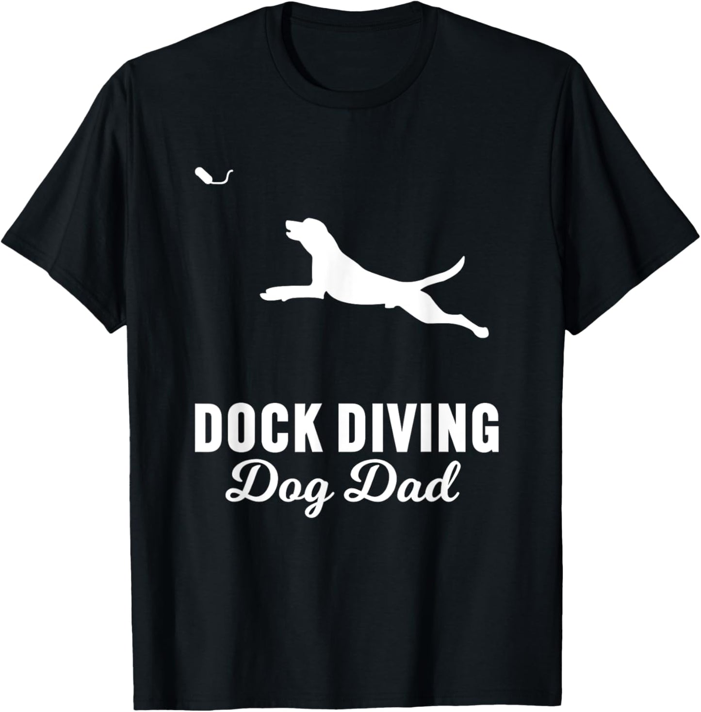 Dog Jumping Swimming Design | Dock Diving Dog Dad Men Women Girls Kids T-Shirt