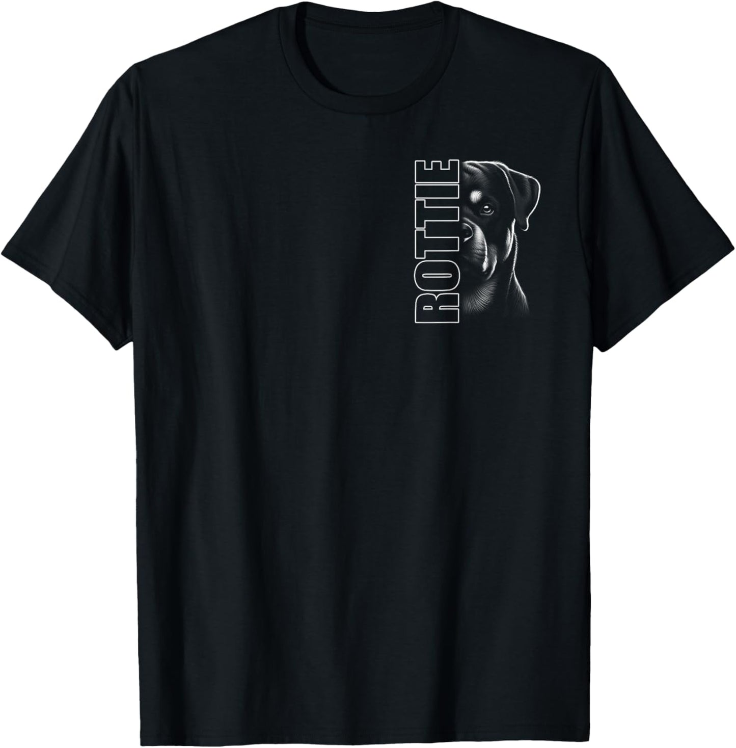 Fashionable Rottweiler Design with Stylish Text on Chest T-Shirt