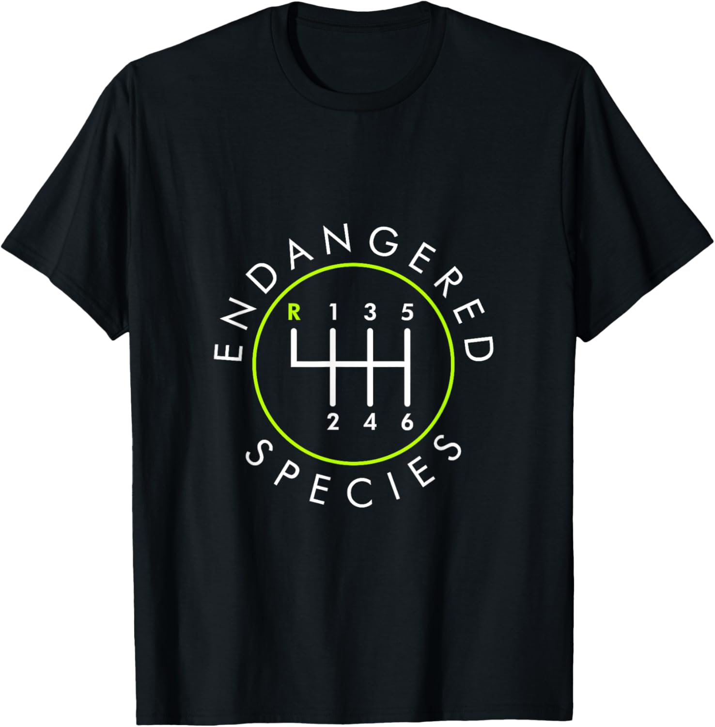 Endangered Species Manual Gearbox Stick Shift 6 Speed T-Shirt