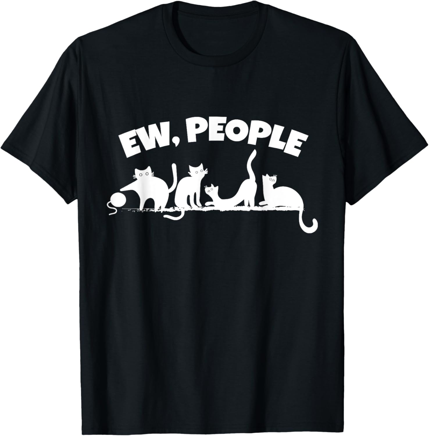 Ew People Funny Cat Shirt for Women Pet Kitty Lovers Cats T-Shirt
