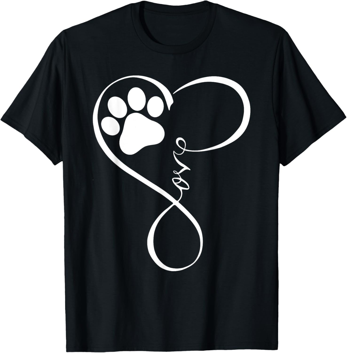 Dog Love Paw Funny Pawprint Design Dog Owner Cute Pet Lover T-Shirt for Men Women