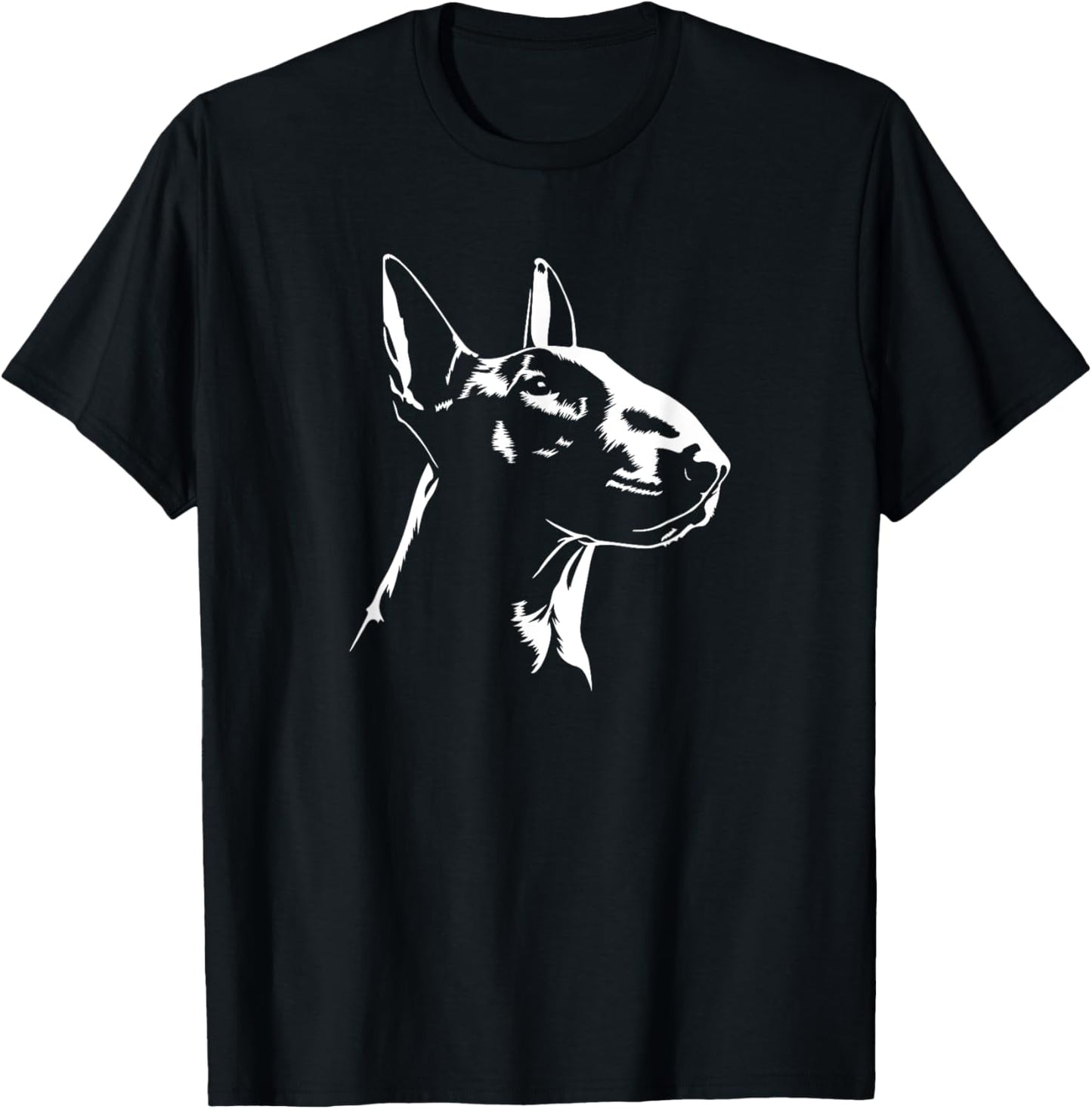 English Bull Terrier Silhouette portrait dog mom dog T-Shirt