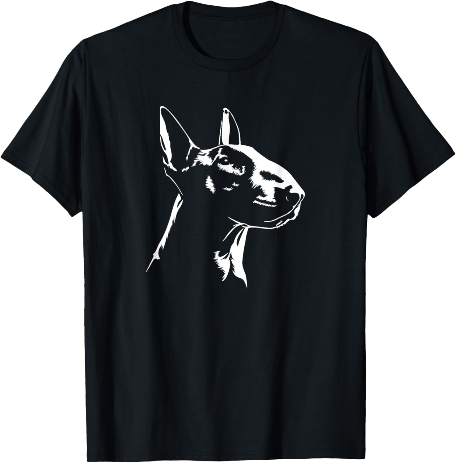 English Bull Terrier Silhouette portrait dog mom dog T-Shirt