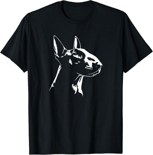 English Bull Terrier Silhouette portrait dog mom dog T-Shirt