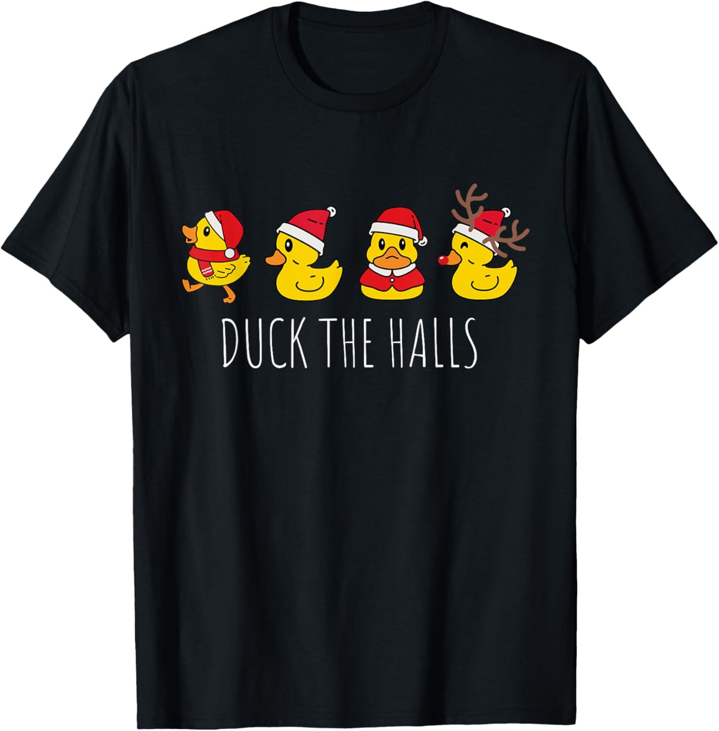 Duck the Halls Christmas Mallard Xmas Duck Lover Women Men T-Shirt