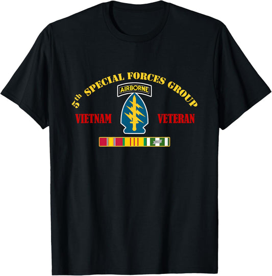 5th Special Forces Group Vietnam Veteran Military Papa Xmas T-Shirt