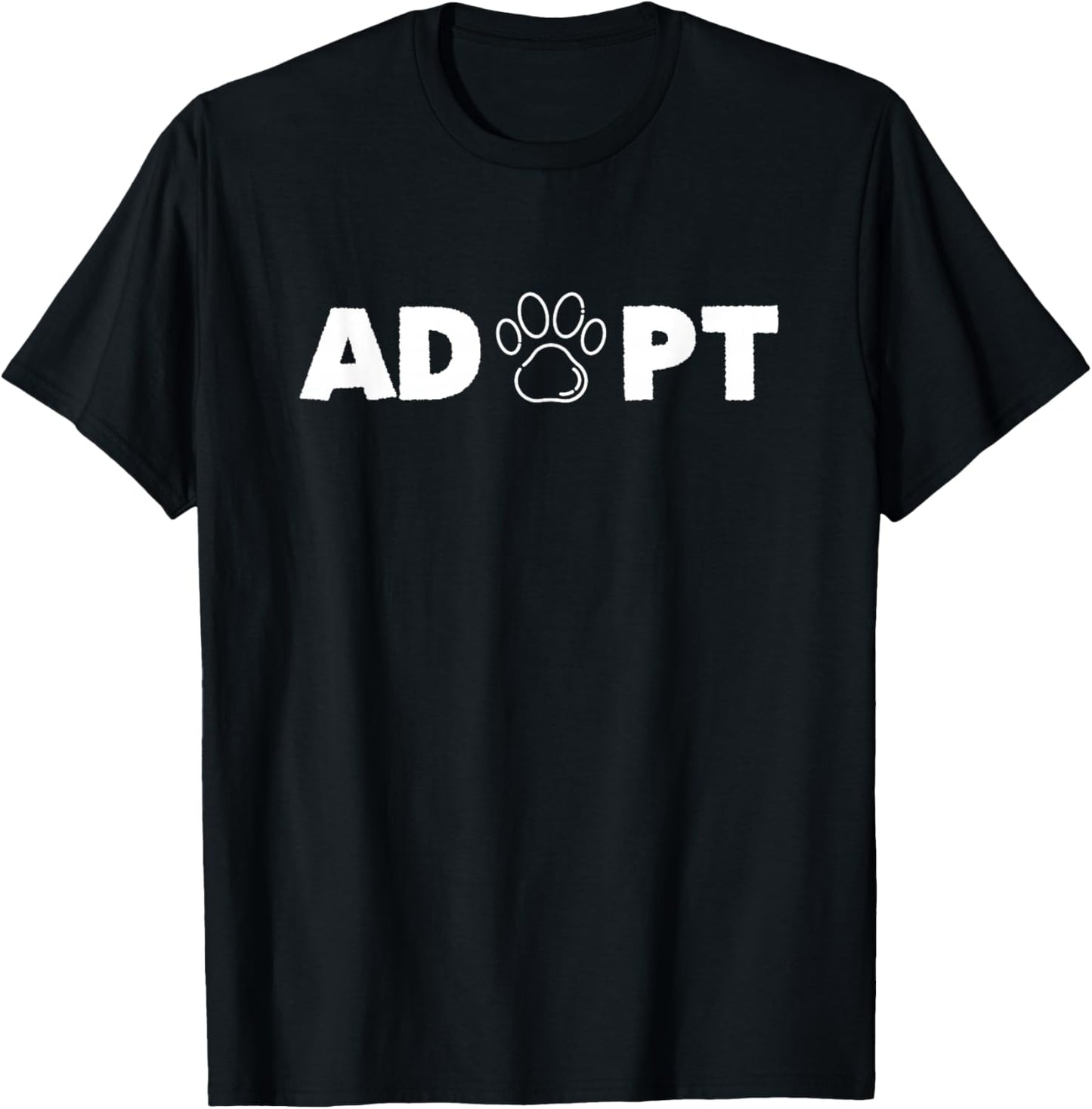 ADOPT Pawprint Cute Dog Cat Pet Shelter Rescue Dogs T-Shirt