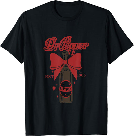 Dr. Pepper Christmas Red Bow Soda Pop Vintage T-Shirt