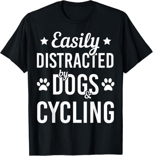 Dog Lover Cycling Lover Dogs And Cycling Bicycle Funny Dog T-Shirt