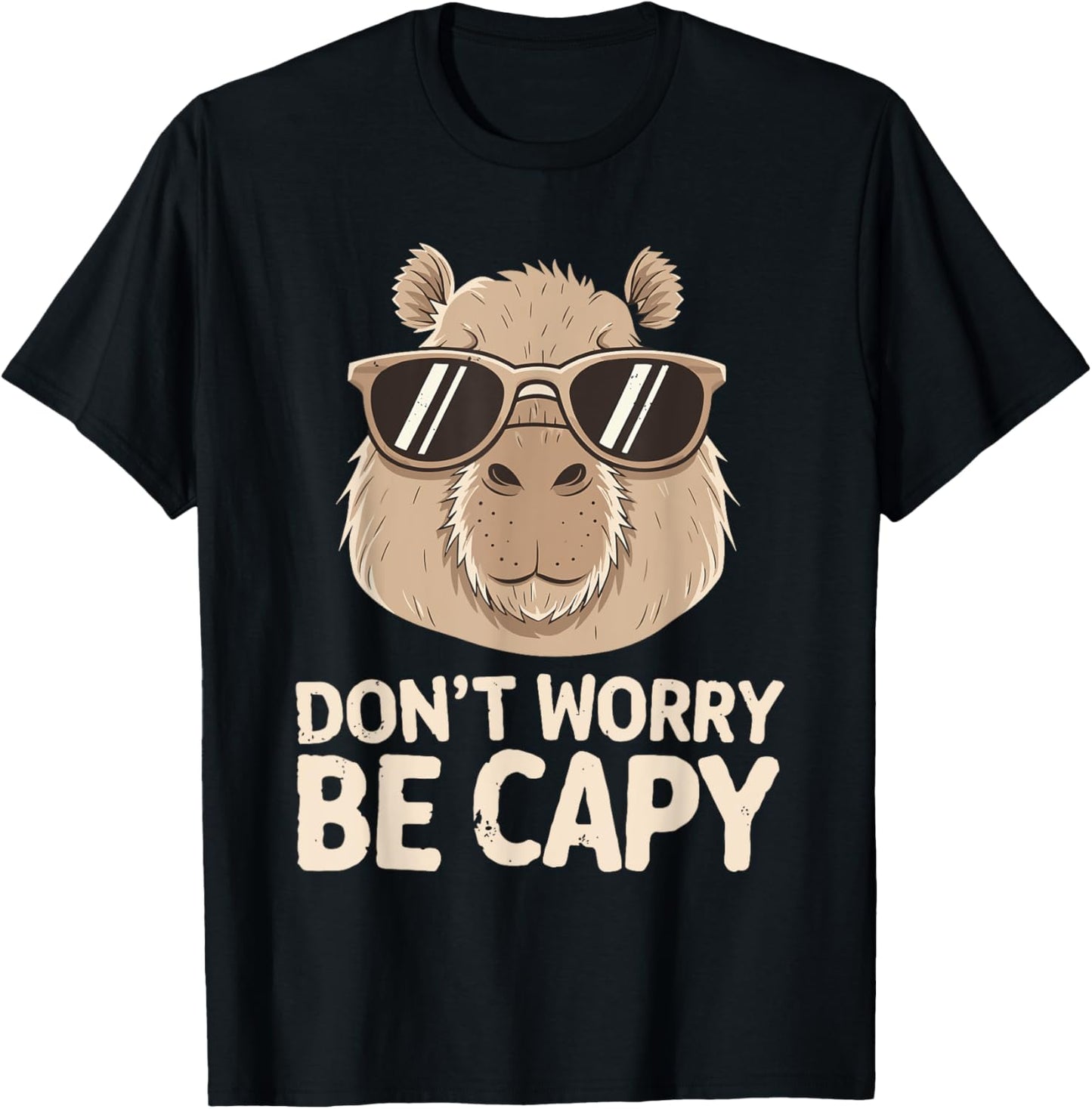 Dont Worry Be Capy lover Capybara Retro Men Women Boys Kids T-Shirt