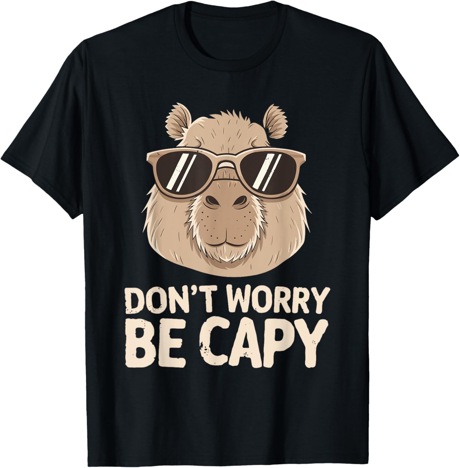 Dont Worry Be Capy lover Capybara Retro Men Women Boys Kids T-Shirt