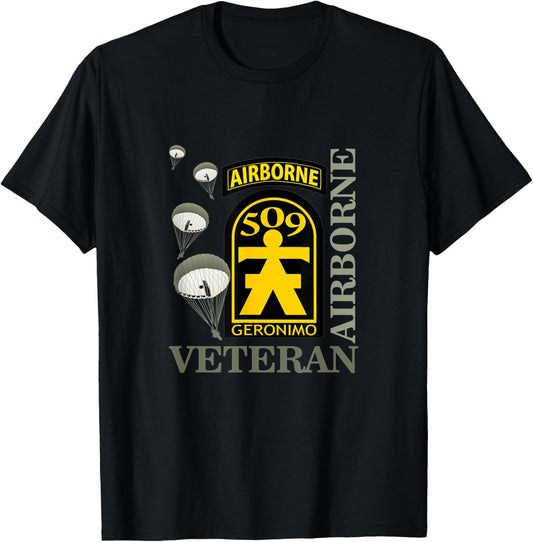 509th Parachute Infantry Regiment Airborne Veteran Christmas T-Shirt