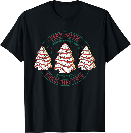 Farm Fresh Christmas Tree Frosting Frosted Cake Debbie T-Shirt