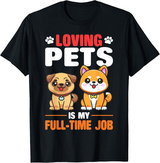 Dog Sitter Pet Sitter Funny Design Animal Lover T-Shirt