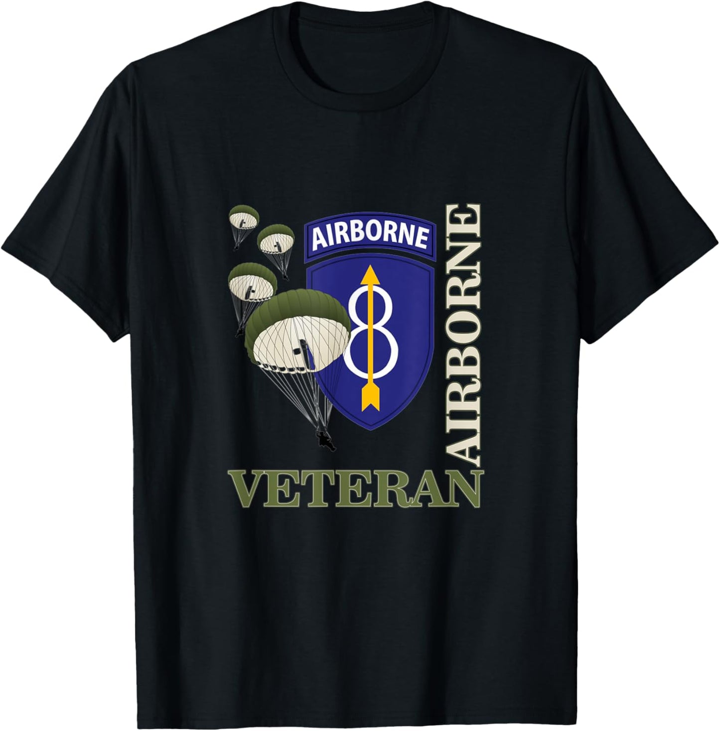 8th Airborne Division Veteran Paratrooper Veterans Day Xmas T-Shirt