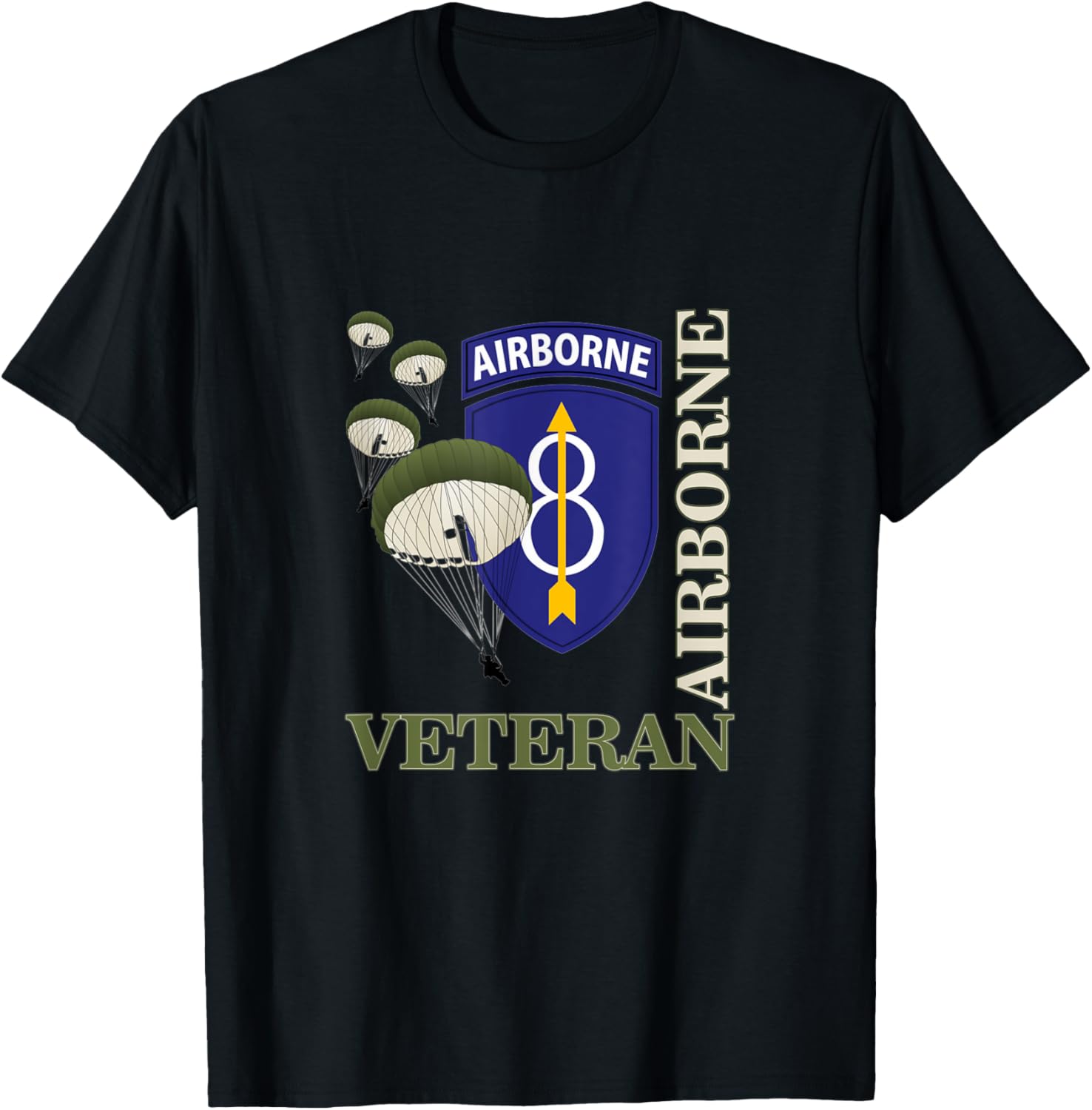 8th Airborne Division Veteran Paratrooper Veterans Day Xmas T-Shirt