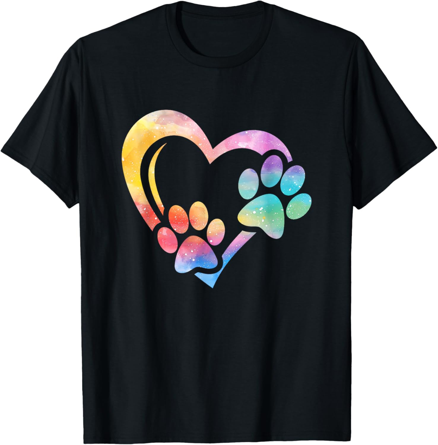 Dog Paw Print Heart Paw Dog Mom Dog Lover T-Shirt