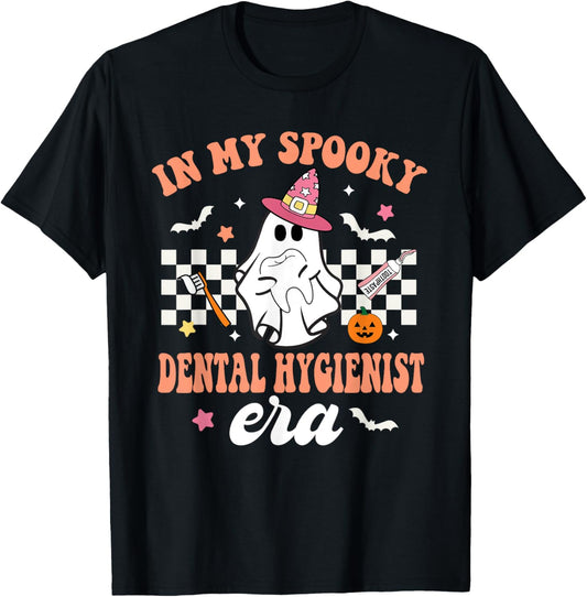 Groovy In My Spooky Dental Hygienist Era Ghost Halloween T-Shirt