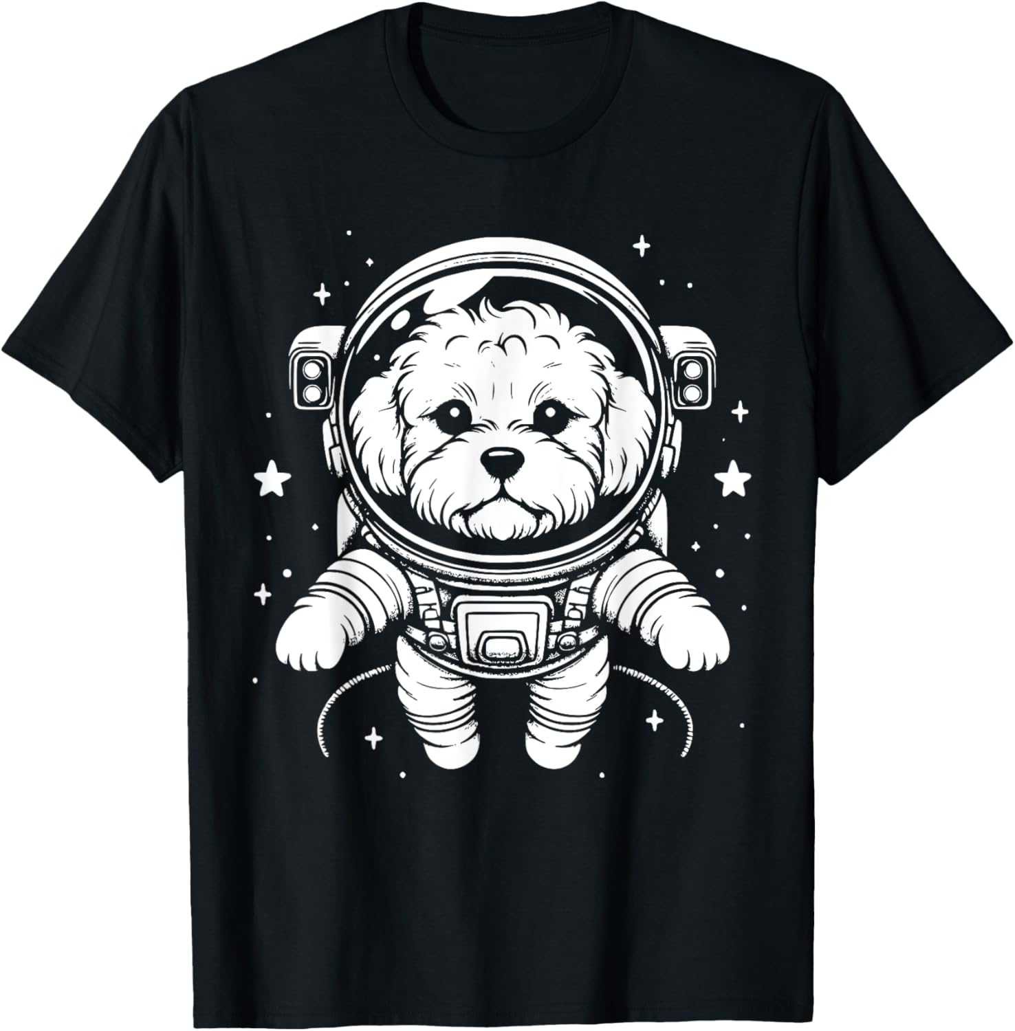 Dog Dad Mom Space - Astronaut Maltipoo T-Shirt for Men Women