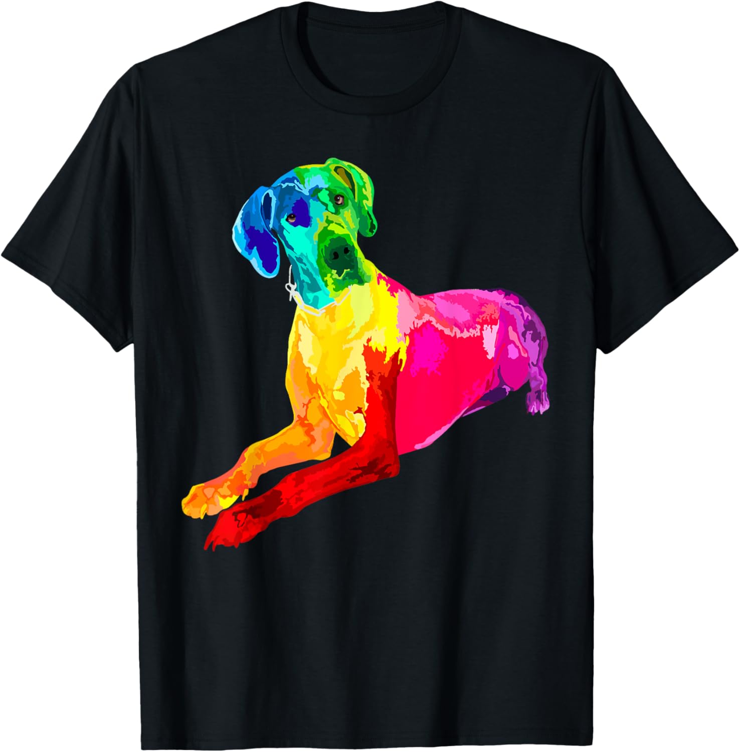 Dog Lover Gifts Great Dane For Women Colorful Great Dane Men T-Shirt