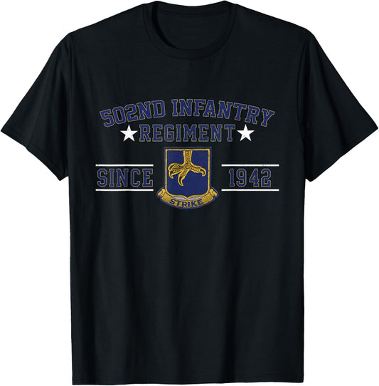 502nd Infantry Regiment Veteran Military Father Day Xmas T-Shirt