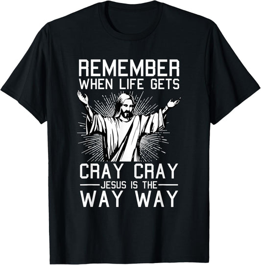 Jesus Is The Way Christmas Funny Faith Religious Christian T-Shirt