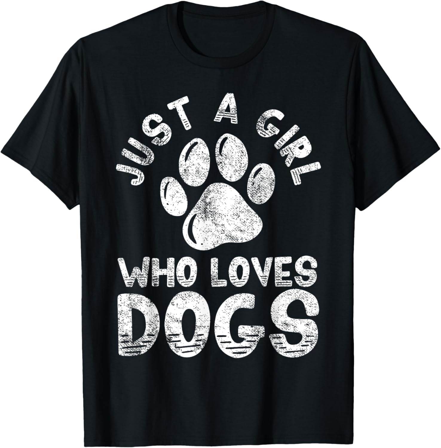 Dog Paw Pet Lover Girl T-Shirt