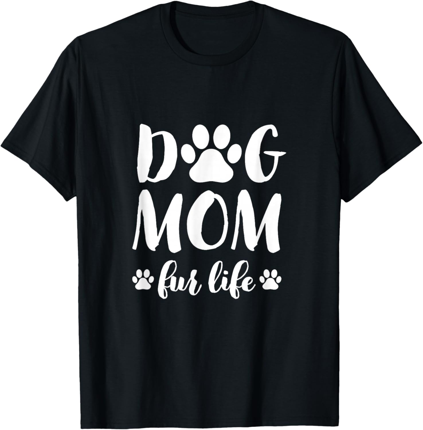 Dog Mom Fur Life Shirt Mothers Day Gift for Women Wife Dogs T-Shirt