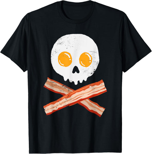 Egg Bacon Spooky Skull Gift Halloween T-Shirt