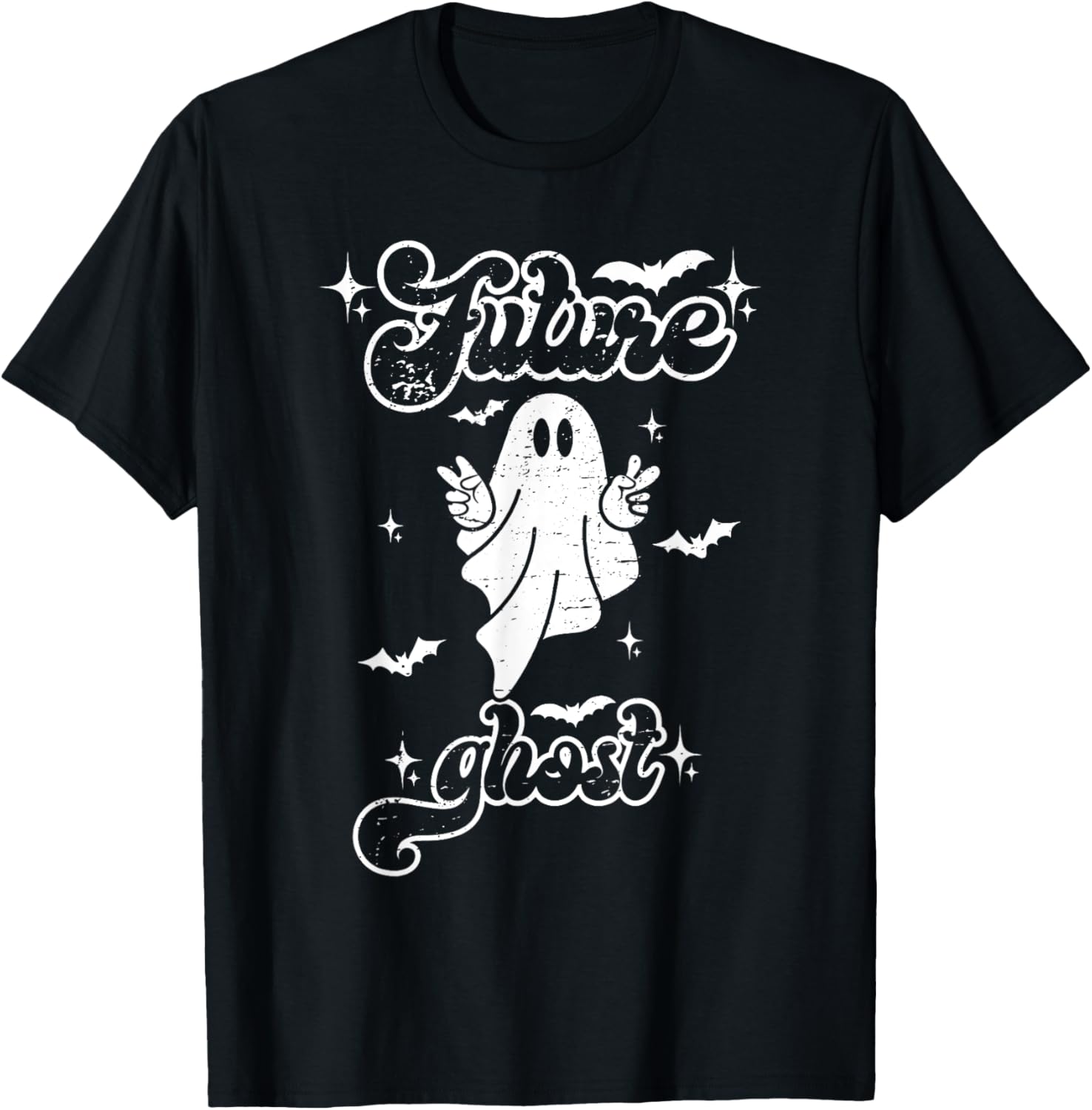 Future Ghost Funny Vintage Halloween Costume Men Women Kids T-Shirt