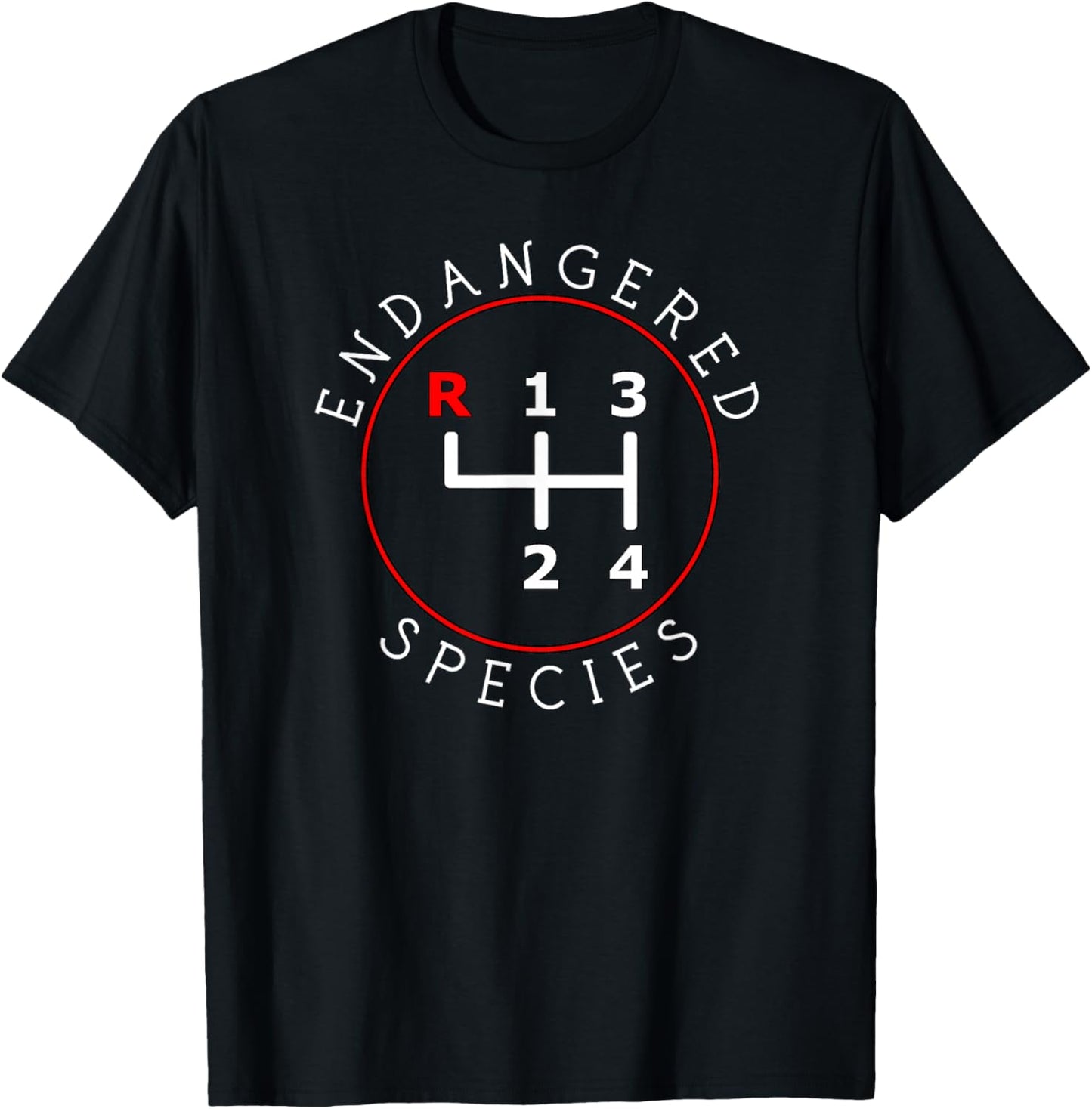 Endangered Species Manual Gearbox Stick Shift 4 Speed 1320 T-Shirt