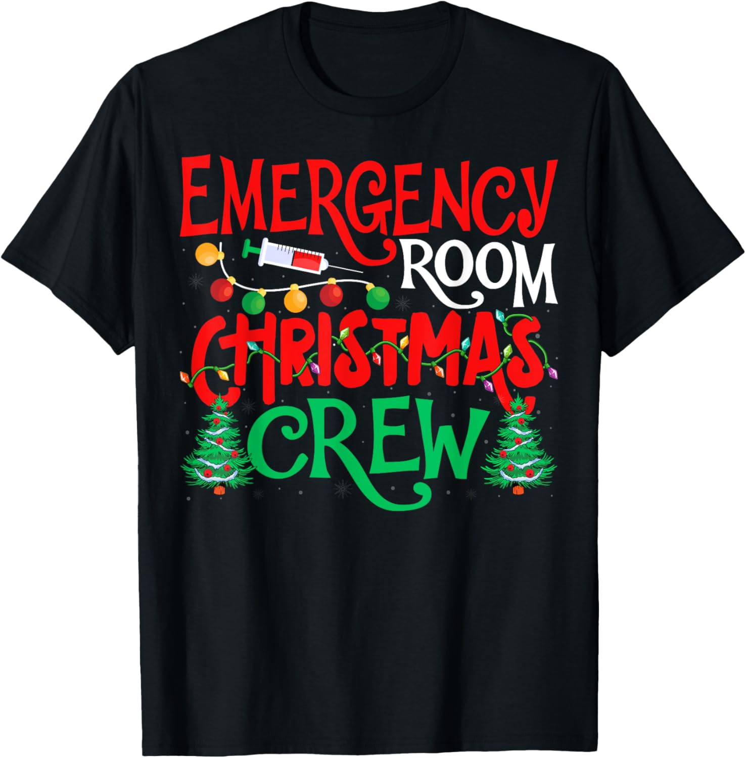 Emergency Room Christmas Crew ER Nurse Xmas Holiday Nursing T-Shirt