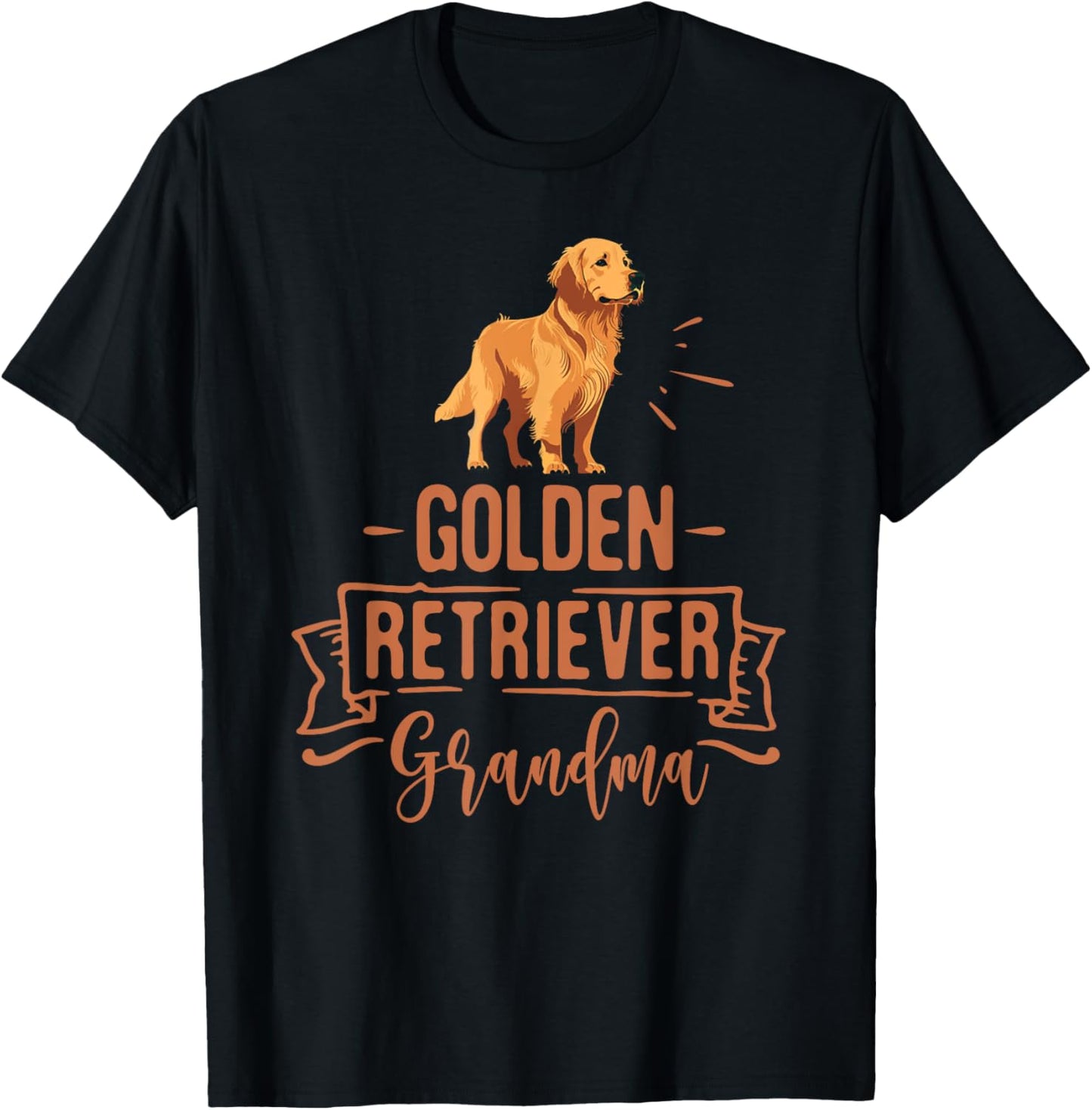 Dog Golden Retriever Grandma Vintage Golden Retriever Mom Men Women T-Shirt