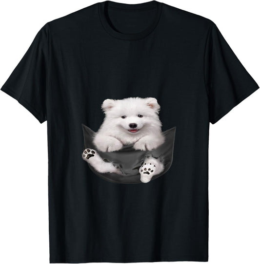 Dog Lovers Gifts Samoyed In Pocket Funny Dog Gift Samoyed Men Women Girls Kids T-Shirt