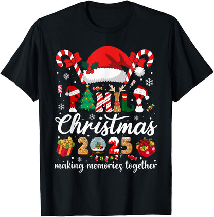 Family Christmas 2025 Matching Squad Santa Elf Funny Xmas T-Shirt
