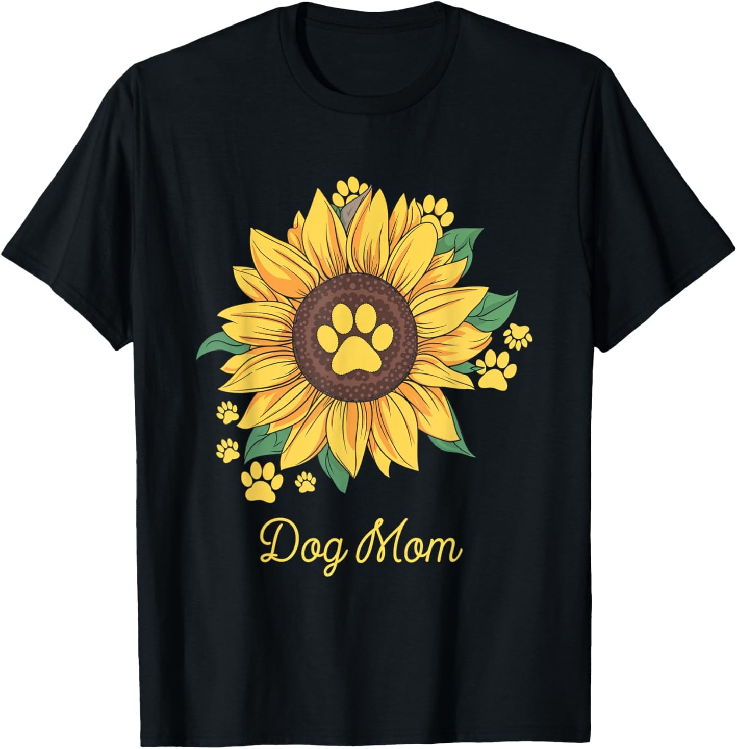 Dog Mom Sunflower Dog Lover Floral Pet Love T-Shirt