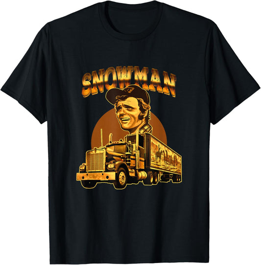 70s Retro Snowman Truck 1970s vintage groovy T-Shirt