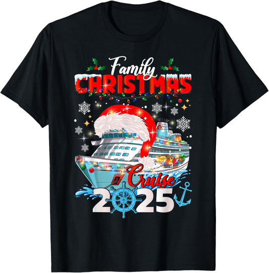 Family Christmas Cruise 2025 Winter Cruising Matching T-Shirt
