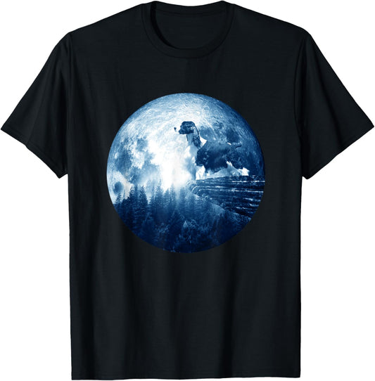 English Springer Spaniel Dog Moon Dog Mom Dad Dog Lovers T-Shirt