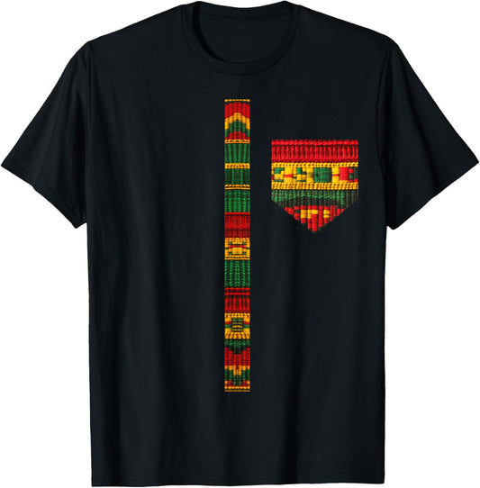 African Print Dashiki Kente Art Men Boys Black History Month T-Shirt
