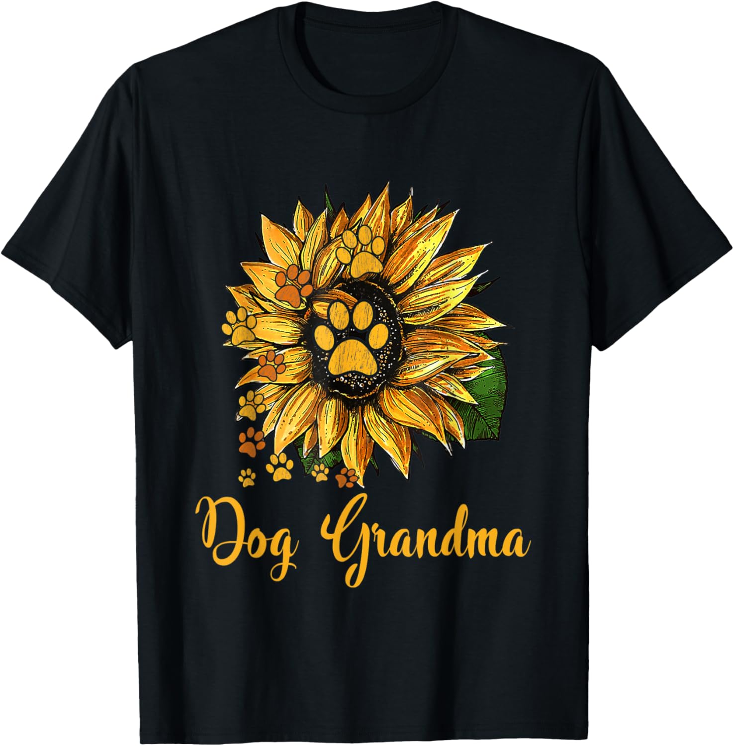 Dog Grandma Sunflower Shirt Funny Cute Family Gifts Apparel T-Shirt