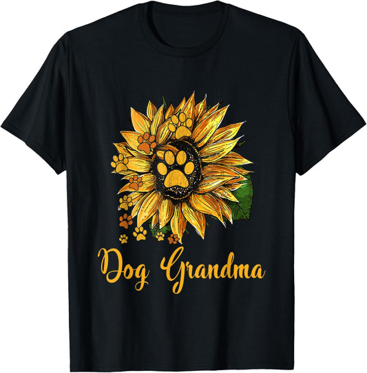 Dog Grandma Sunflower Shirt Funny Cute Family Gifts Apparel T-Shirt