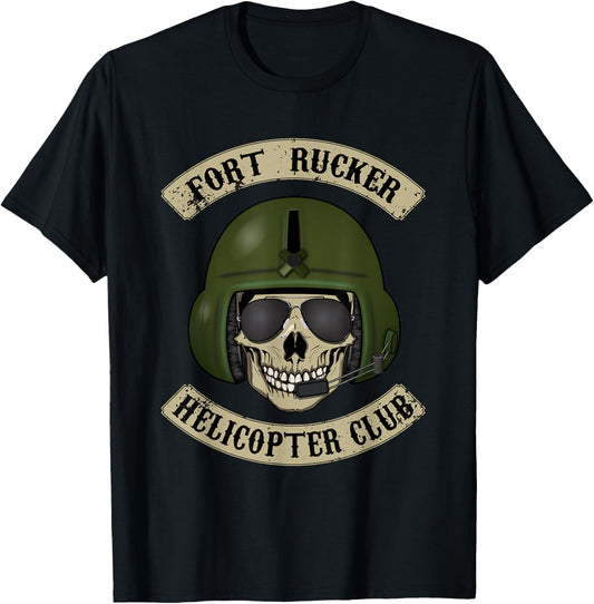 Fort Rucker Helicopter Club T shirt Pilot, Crew Chief Tee T-Shirt