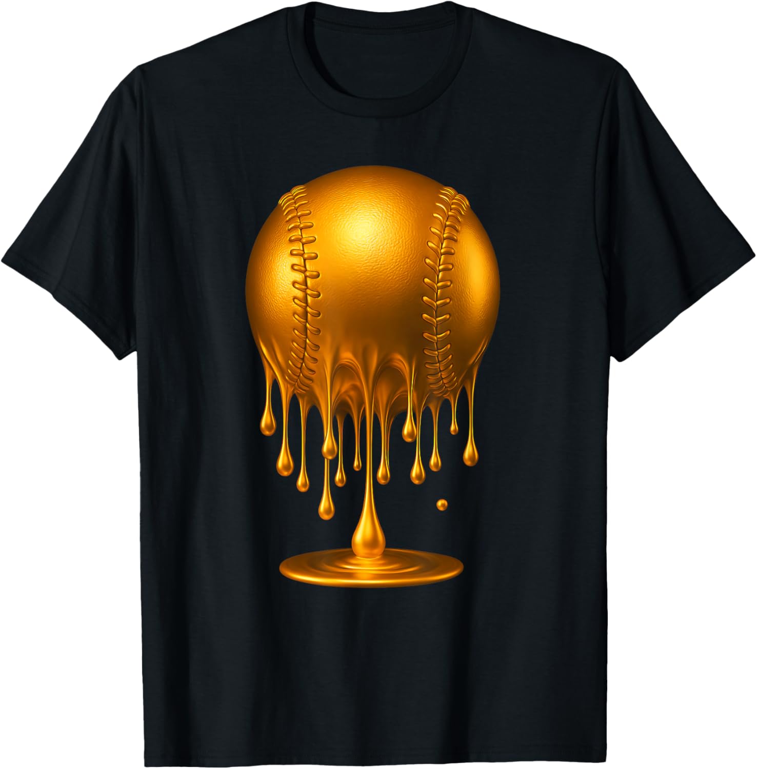 Dripping Gold Baseball Respect The Drip Baseball Ball Bat T-Shirt