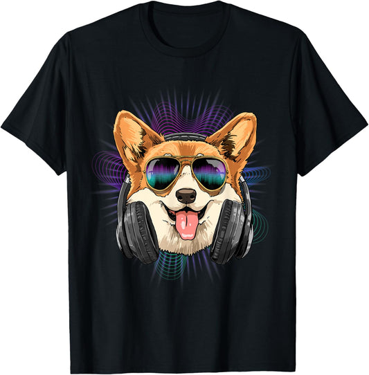 EDM House Music DJ Corgi Dog Lovers Music Lover Music Artist T-Shirt