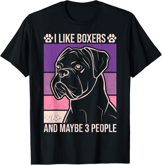 Dog Lover Dog Owner Vintage Pet Animal Outfit Funny Boxer T-Shirt