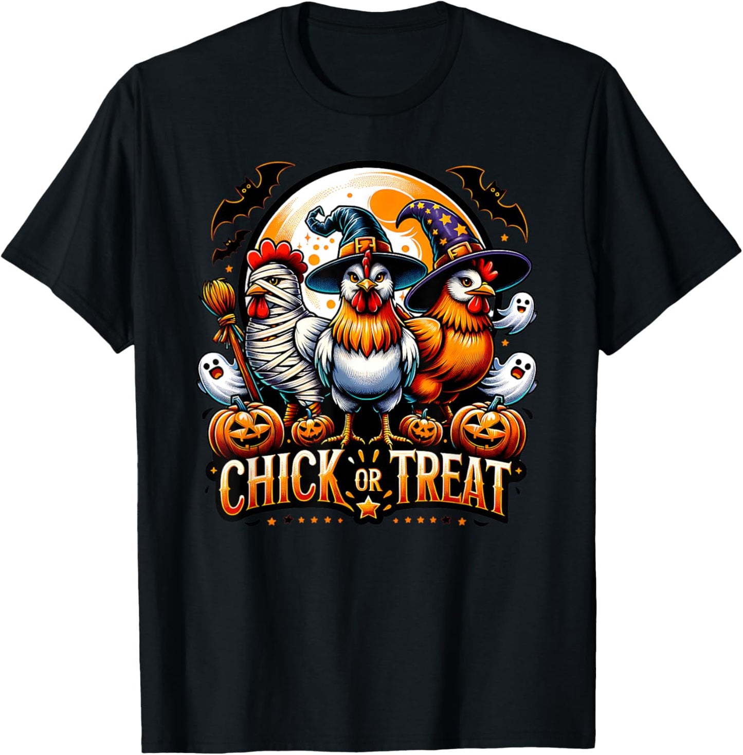 Funny Chick Or Treat Halloween Spooky Season Funny Chicken T-Shirt