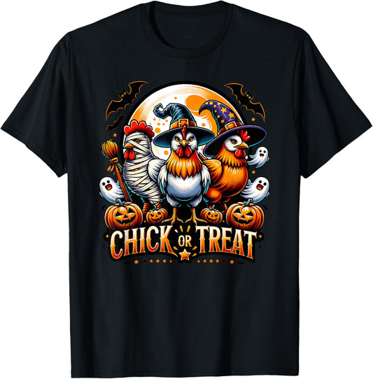 Funny Chick Or Treat Halloween Spooky Season Funny Chicken T-Shirt